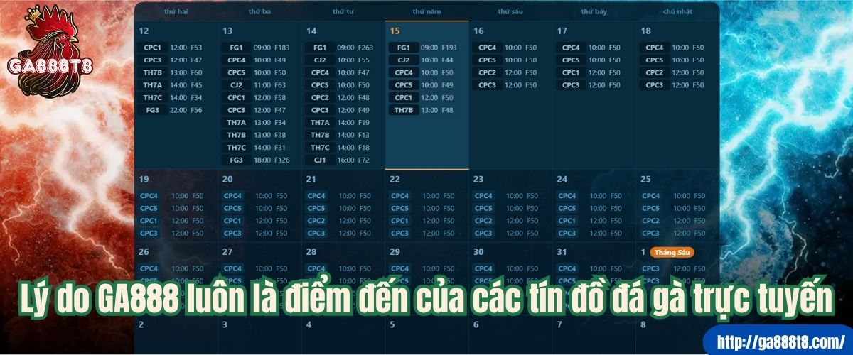 Lý do GA888 luôn là điểm đến của các tín đồ đá gà trực tuyến